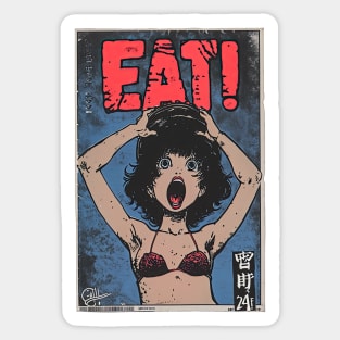 Vintage Japanese comic cover "EAT!" Sticker